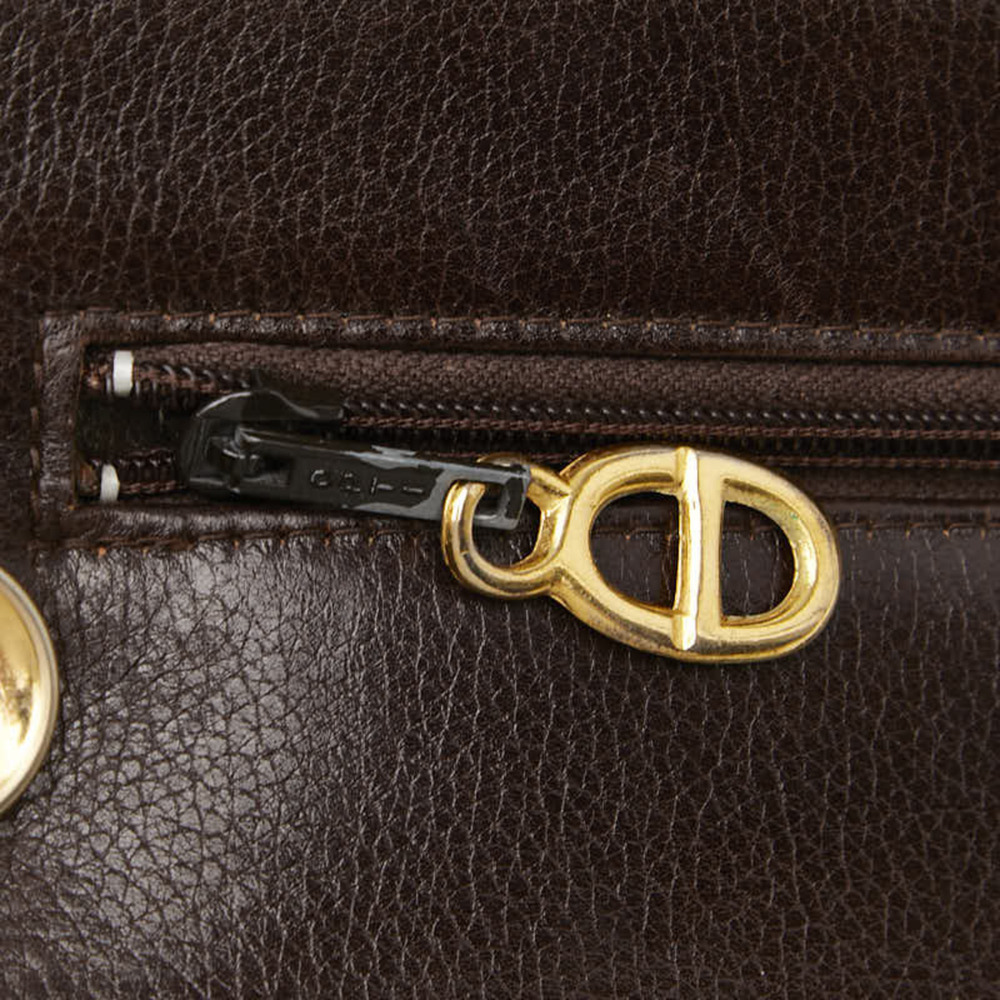 CHRISTIAN DIOR Brown Leather Shoulder Bag - Picture 9 of 10